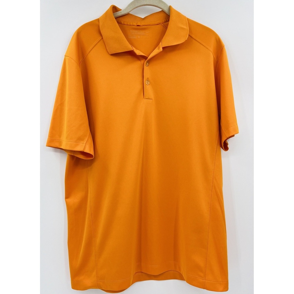 Nike Polo Shirt Orange Golf DriFIt Tour Performance Size Medium